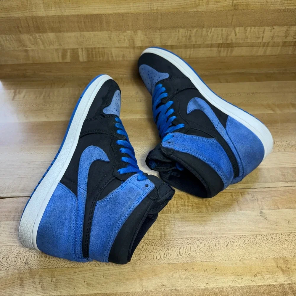 Nike Air Jordan 1 Retro High OG Royal Reimagined Black Blue mens size 8